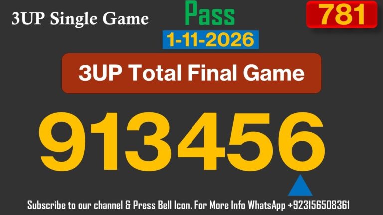 Thai Lottery 3UP Total Full and Final Tip Update | Thai Lottery VIP Magazine 1-11-2026